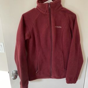 Maroon fleece zip up